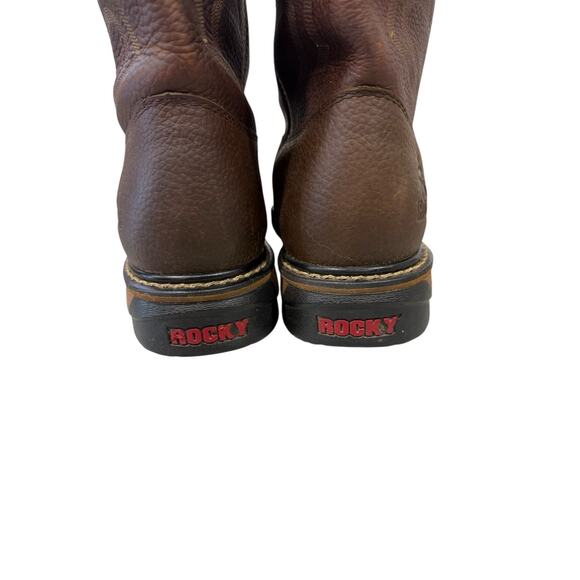 Rocky Men's Original Ride Roper Western Boot Aztec Crazy Horse Size 12W - Picture 8 of 10